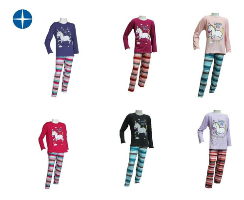Pijama De Invierno Para Chicas - Nenas Unicornio 713 Local