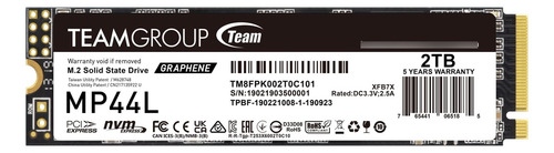 Teamgroup Mp44l 2tb Slc Cache Nvme 1.4 Pcie Gen 4x4 M.2 2280