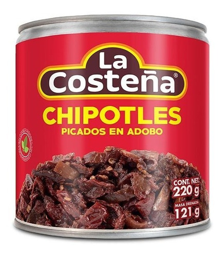 La Costeña Mexico Chipotles Picados En Adobo Pack 6 X 220gr 