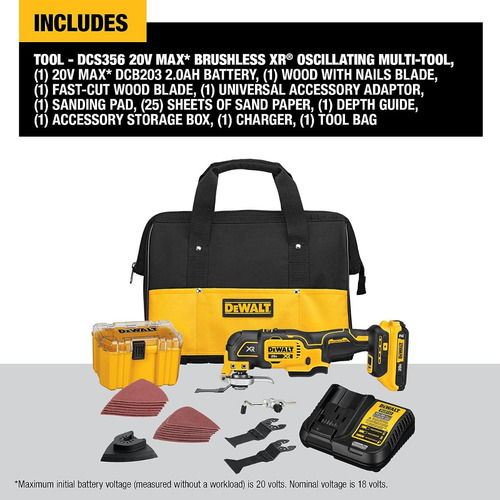 Dewalt Dcs356d1 Multiherramienta Oscilante 20v Xr, 3 Velocid