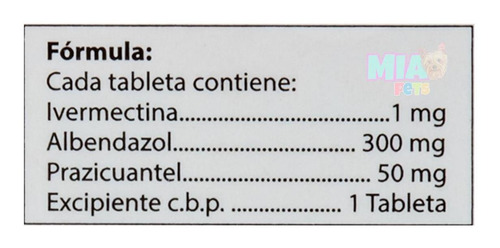 Imagen 5 de 6 de Desparasitante Para Perro Y Gato Adulto Pet Max 6 Tabletas