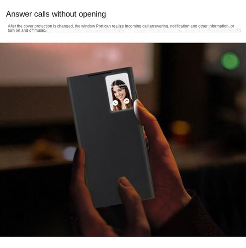 Para Samsung S22ultra Chip Phone Case Smart Window Cover