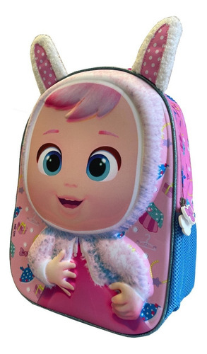 Mochila Bebes Llorones Coney Con Orejas Cry Babies Cb77320 Color Rosa