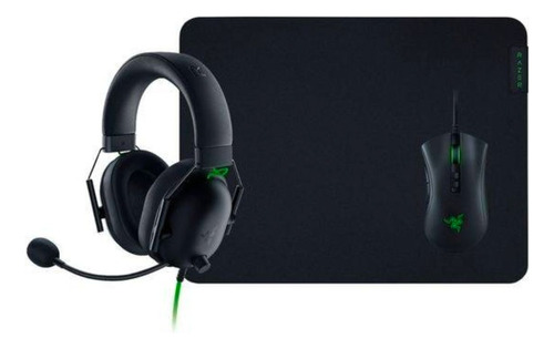 Kit Gamer Razer Mouse Deathadder V2 + Auricular+ Mousepad