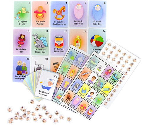Jimmy S Toys Baby Shower Loteria Bingo Juego 10 Jugador...