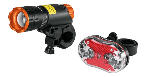 Lamparas Luz Bicicleta Delantera Trasera Alta Seguridad Kit