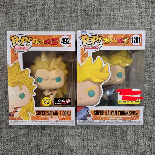 Funko Pop! Lote De 2 Piezas Dragon Ball - Goku Y Trunks Glow
