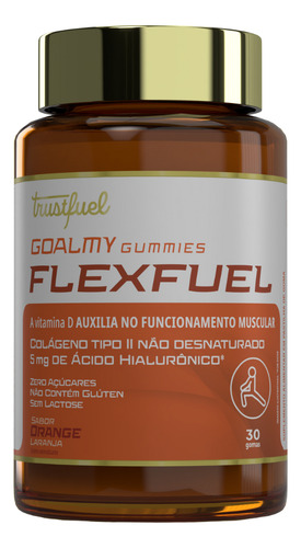 Goalmy Gummies Flexfuel Vit D + Colágeno Em Gomas Trustfuel Sabor Laranja 30 Gomas