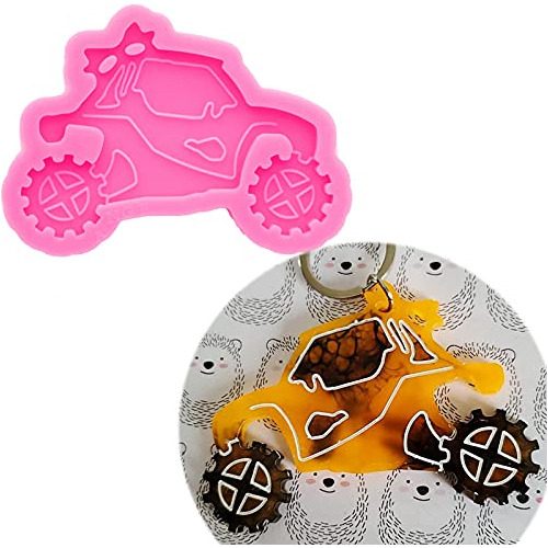 Shiny Glossy Ghost & Truck Epoxy Craft Keychain Silicone Mou