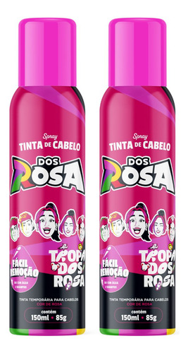 Spray Rosa Dos Rosa Efeito Temporário Tropa Dos Rosa 2un