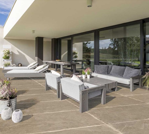 Imagen 3 de 10 de Porcelanato Simil Piedra Cerro Negro Trafalgar 60x120 1ra