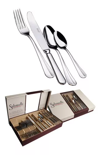 ⇒ Cuberteria acero inoxidable salvinelli style 24 piezas ▷ Precio. ▷  Comprar con los Mejores Precios. Ofertas online