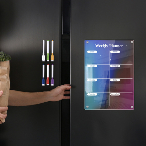 Tablero Acrílico De Color R Para Planificar La Semana, Con T