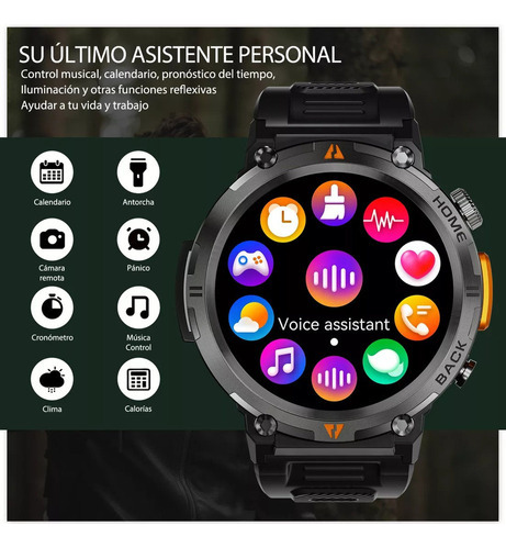 * Smartwatch Eiggis Ke3 Reloj Inteligente Con Linterna 3atm