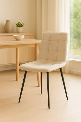 Silla Brooklyn X4 Comedor Moderna Tapizada Velvet Baires4