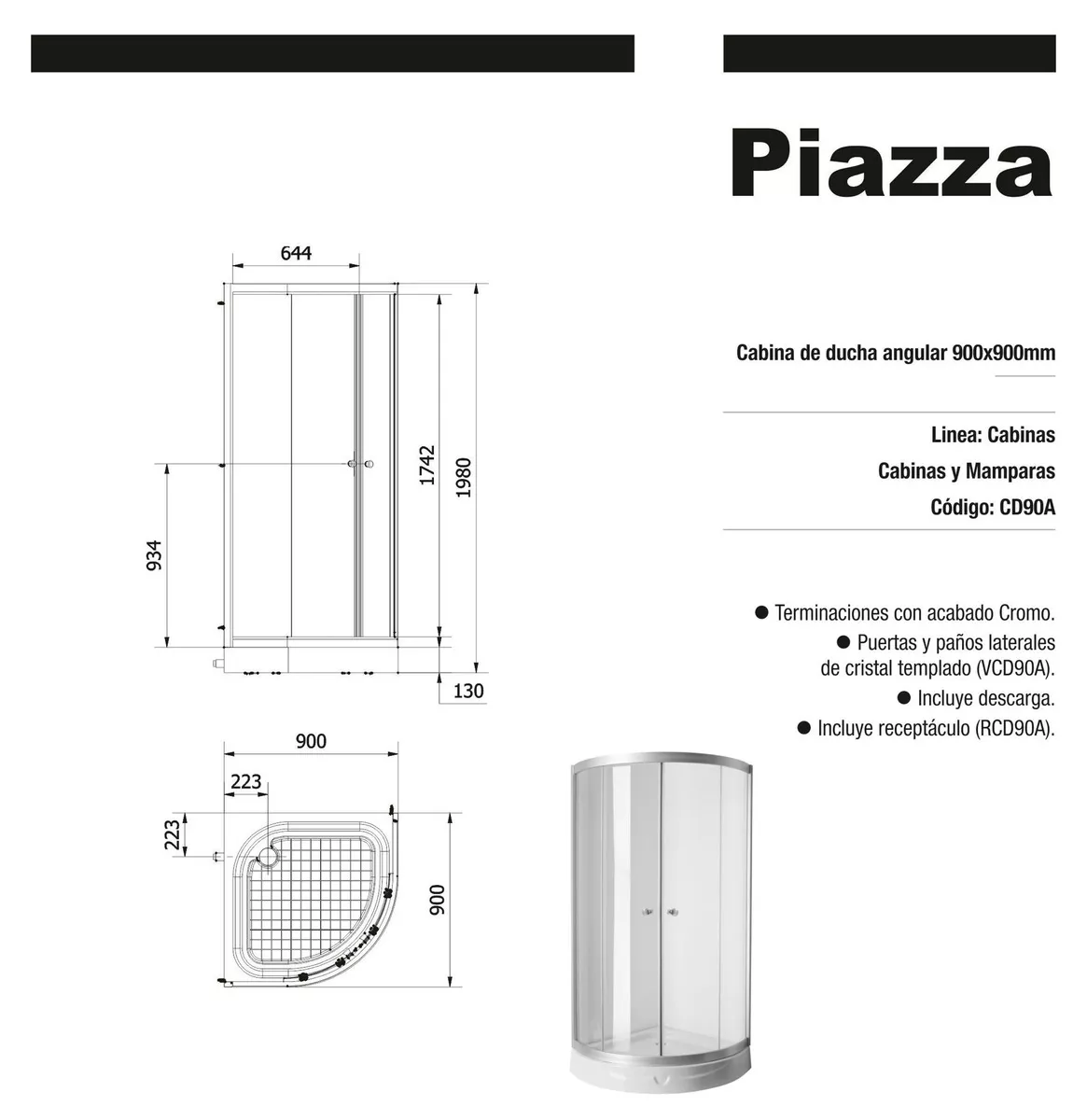 Primera imagen para búsqueda de cabina de ducha