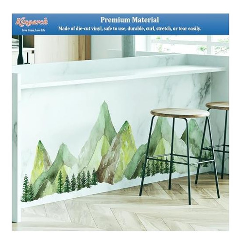 Kingarch Calcomanías De Pared De Montaña Grandes, Pegatinas