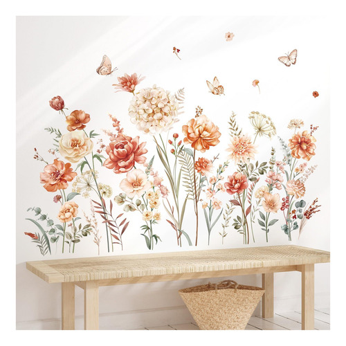 Calcomanías De Pared De Flores De Calcomanías De Flores De