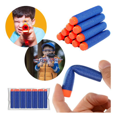Refil Munição Balas Dardos Nerf Pistola Lançadora Kit 20 Und