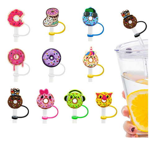 10 Fundas Divertidas Para Popotes De Rosquilla Para Copa