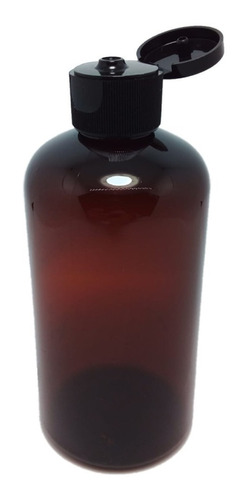 Imagen 2 de 4 de Frasco Pet Ámbar 250 Ml Botella Pet 250 Cc Tapa Fliptop R24
