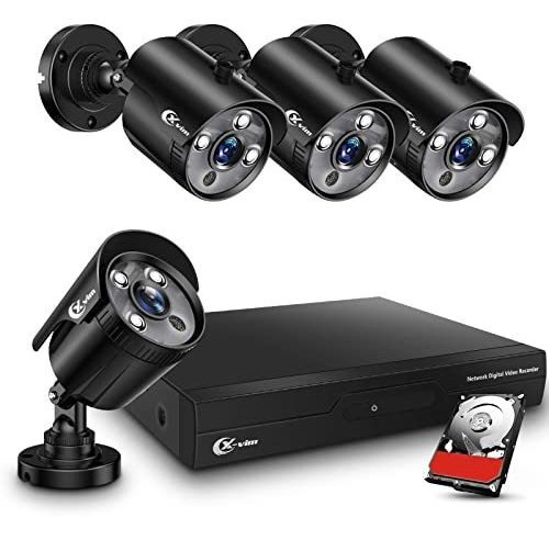 Xvim 8ch 1080p Home Security Camera System, 4pcs 7hr2r