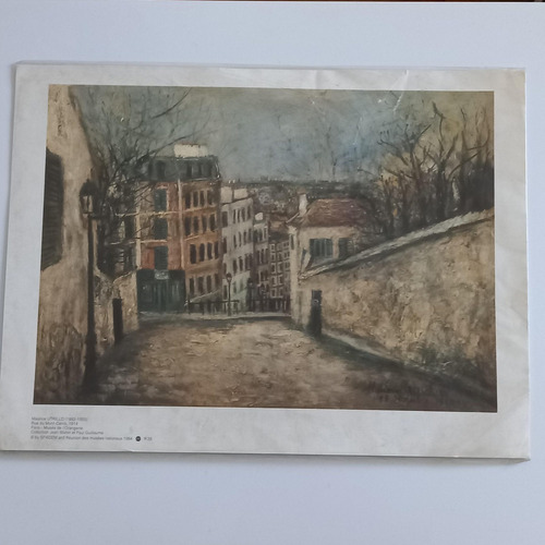 Lámina Maurice Utrillo Rue Du Mont-cenis 1984