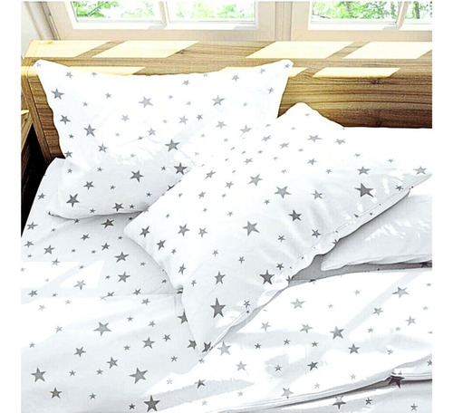 Especial Sábanas Koala Microfibra Estampada King Size Diseño De La Tela Estrella Gris