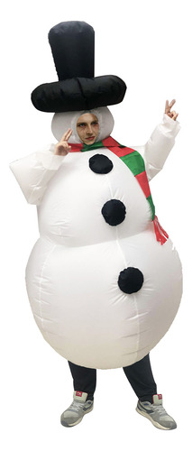 Disfraz Inflable Navideño Con Muñeco De Nieve De Papá Noel