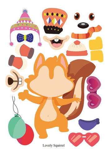 Imagen 6 de 7 de Stickers Autoadhesivos Didactico X4 Animalitos Souvenirs