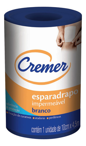 Esparadrapo Com Capa 10x4,5mt Branco Cremer 