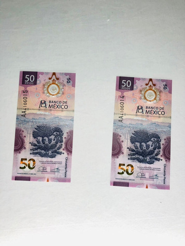 Billete $50 Pesos Ajolote Serie Aa