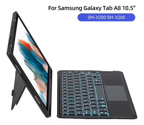 Funda Con Teclado Magnético Desmontable Para Samsung Galaxy