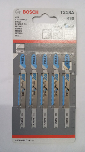 Hoja Sierra Caladora Bosch T218a X 5 Unidades Curvo Metal