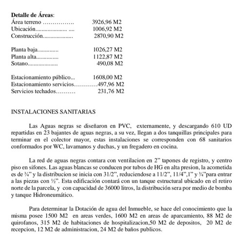 Edificacion Con 80% De Construccion Para Una Clinica