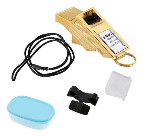Apito profissional para árbitro de futebol, basquete e cor dourado+prata