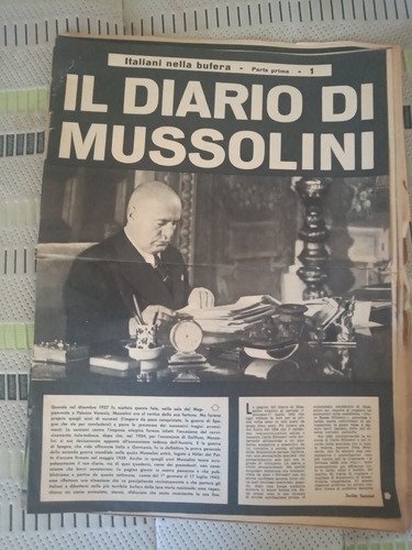 Antiguos Suplementos De La Segunda Guerra Mundial Mussolini (Usado)