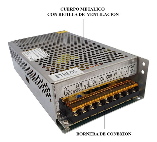 Imagen 4 de 10 de Fuente 12v 20a Switching Transformador 220v Camara Tira Led