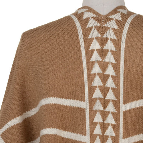 Imagen 10 de 10 de Poncho, Capa, Chal Tejido De Punto Tribal, Boho Chic Etnico.