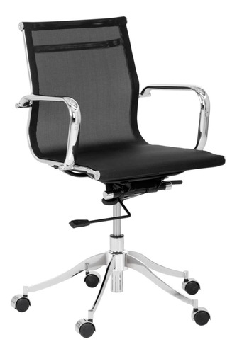 Silla De Escritorio Reclinable Negra Modelo Mco-008