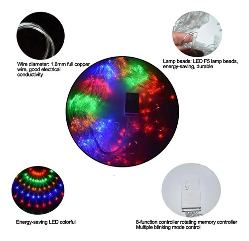 3m Red De Pavo Real Led Cadena De Luz De La Fiesta Decoració