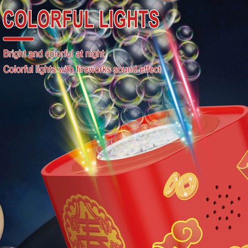 Máquina De Fazer Bolhas Com 12 Furos E Light Bubble Bubble B