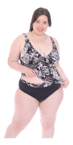 Imagen 3 de 9 de Malla Tankini Talle Grande Mujer Art 242 Local