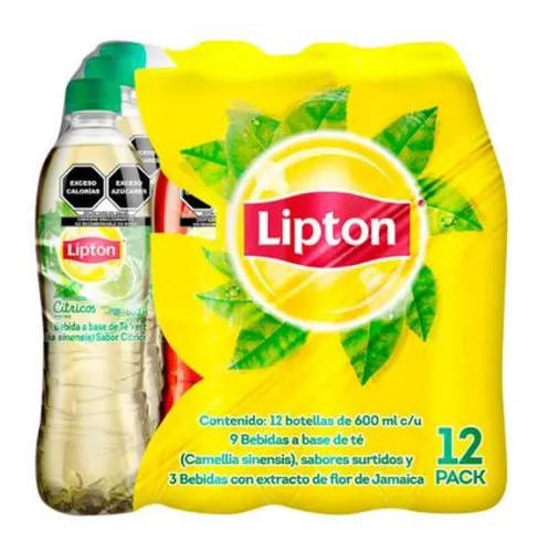 Té Lipton Sabores Surtidos 12 Piezas De 600 Ml