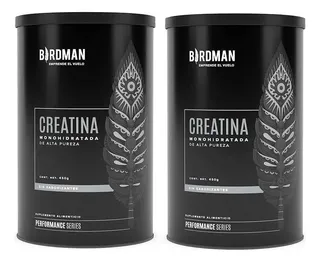Creatina Monohidratada Pura 2 Botes De 450g 180 Serv Birdman Sabor Sin Sabor