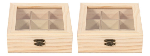 2 Bolsas De Té De Madera Para Organizar Joyas, Caja De Almac