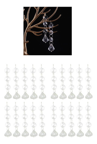 . 20 Piezas De Cuentas De Cristal Acrílico Guirnalda De