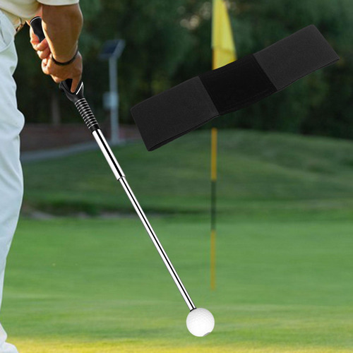 Entrenador De Swing De Golf, Palo Correa De Entrenador Negro