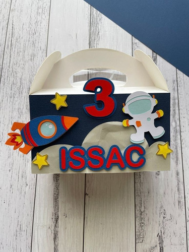 Caja, Cotillón , Astronauta, Fiesta, Personalizada