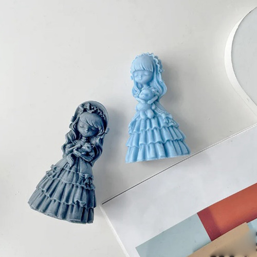 Molde De Silicona Para Velas Con Forma De Princesa Pequeña E